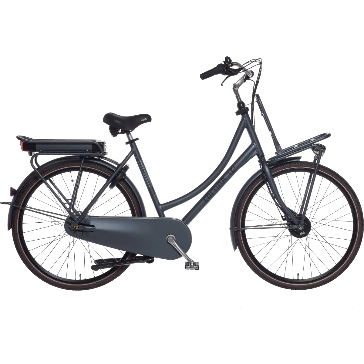 zijkant cortina e-u4 transport irestone pearl matt elektrische familiefiets